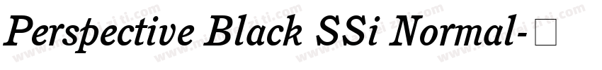 Perspective Black SSi Normal字体转换